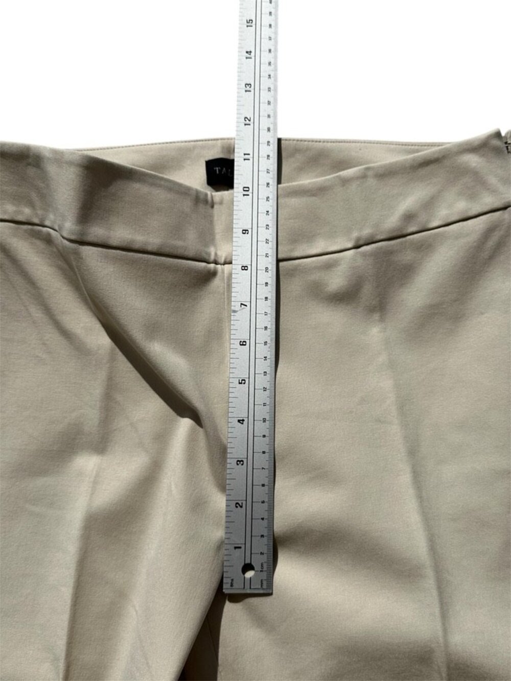 Talbots Buff Beige Chatham Ankle Pants 6 Side Zip Bi-Stretch Slim Trouser - Picture 10 of 11